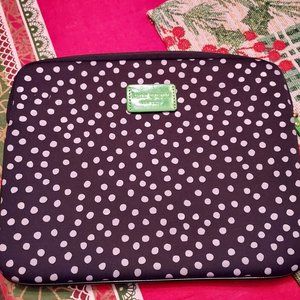 Kate Spade padded tablet sleeve black and white polka dots-pre owned